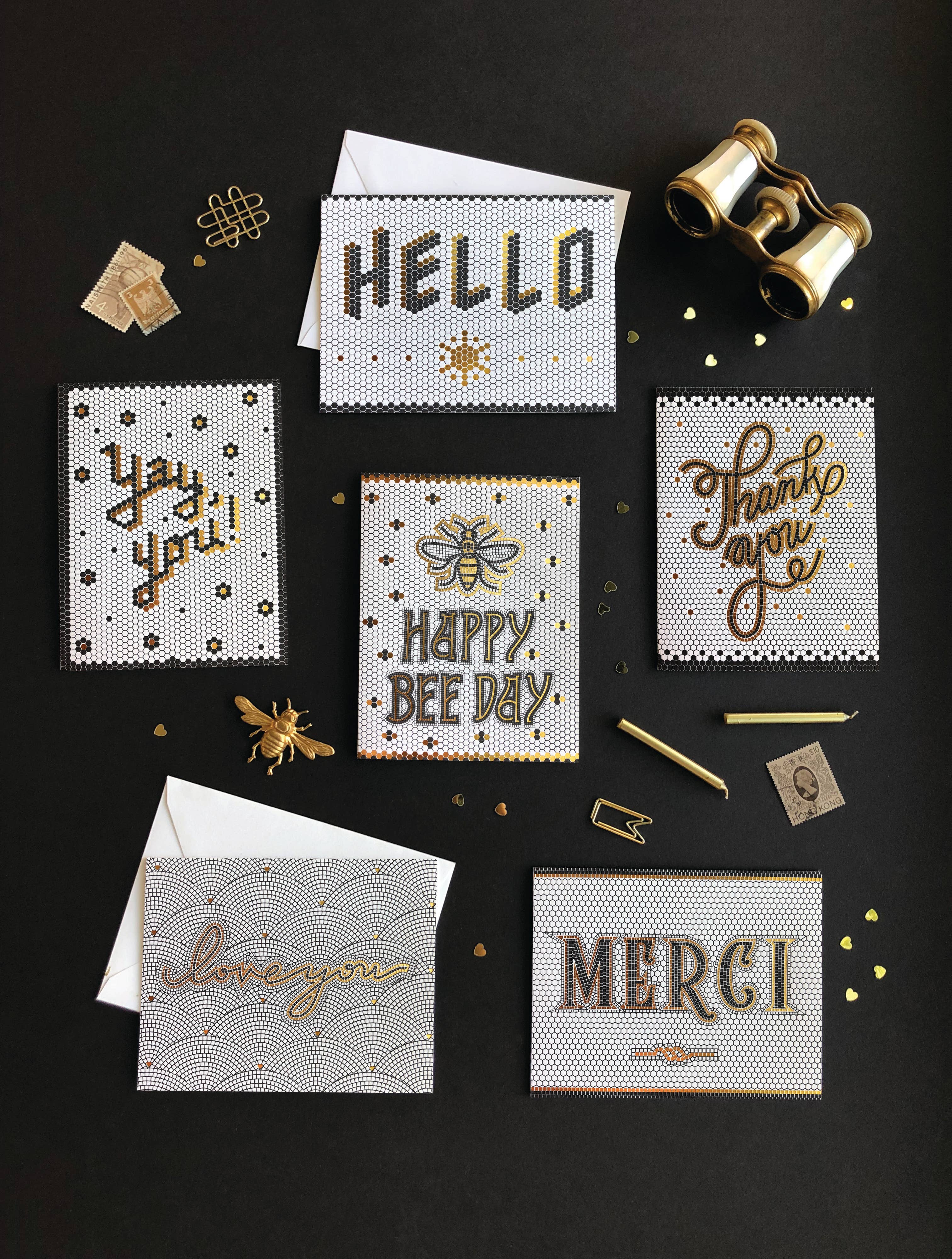 Wild Ink Press - Wholesale Birthday Card - Bee Day Tile Birthday Card2