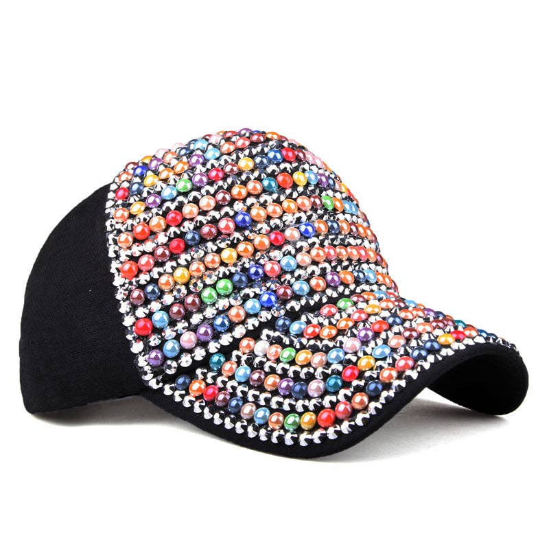 Ole - Vente Casquette de baseball – femme - Casquette en perles et strass C050614