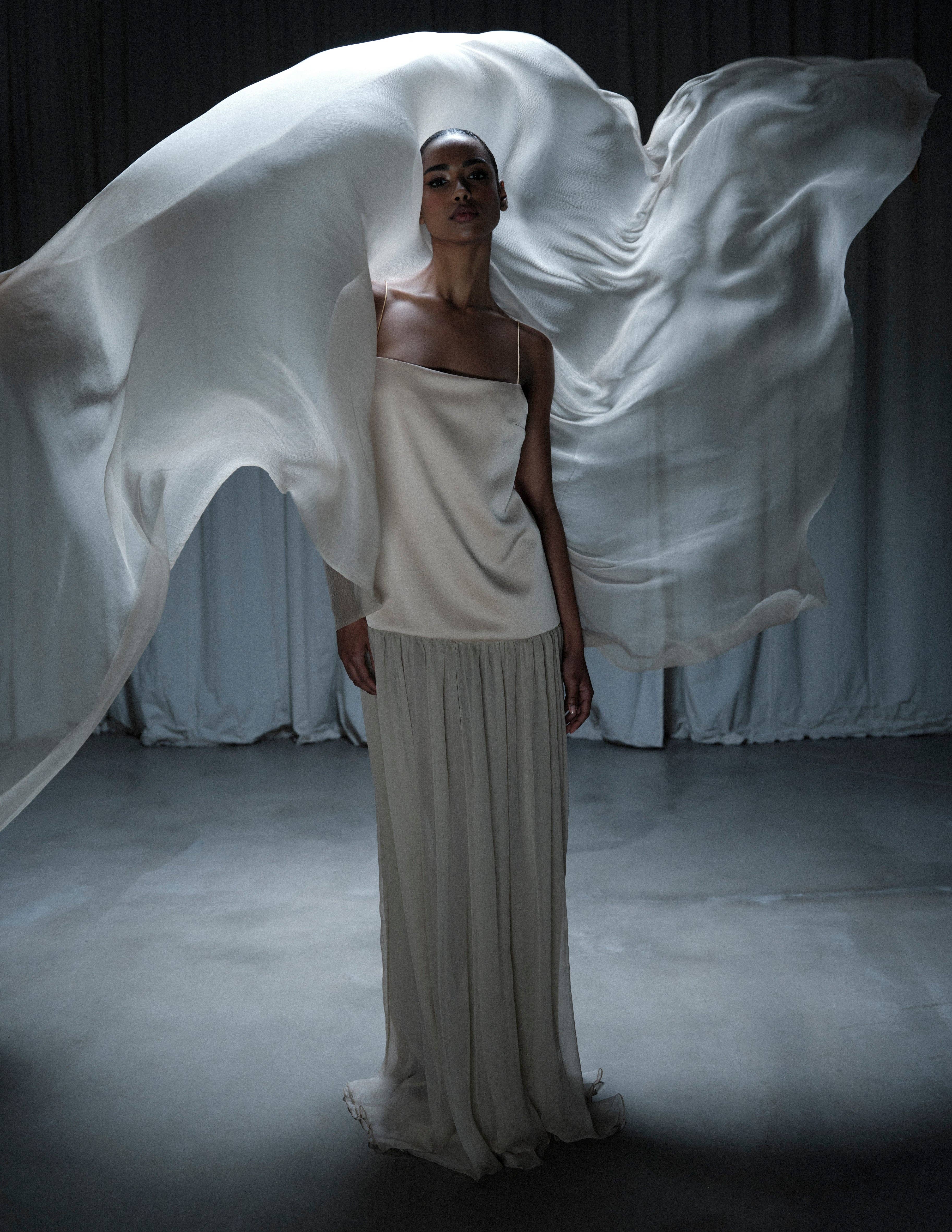 MADE TO ORDER – CHRISTIE Gown - Golden Beige for wholesale on Faire