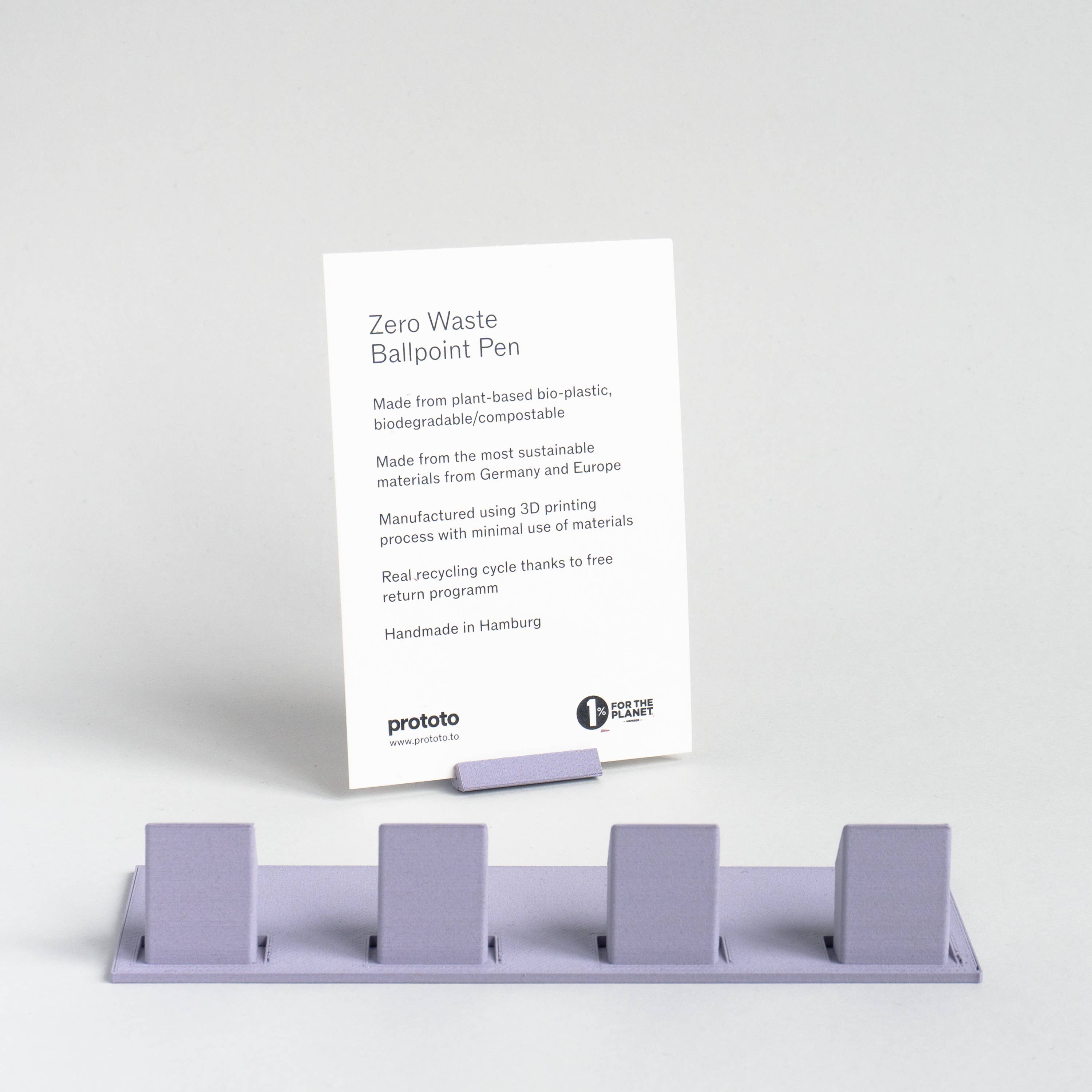 Prototo – wholesale Pen & pencil holder – Display + Information for Zero Waste Ballpoint Pen0