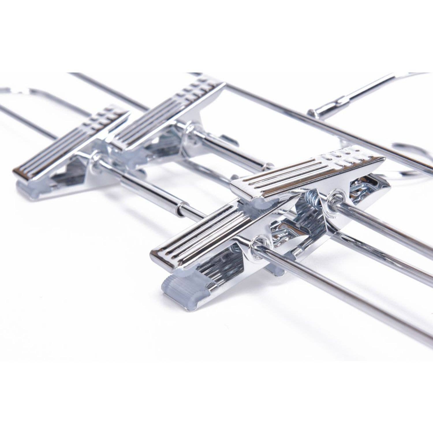 Quality Hangers – wholesale Galgar – M063 – 14" Kraftiga kjol- och byxgalgar i krom – 100 st6