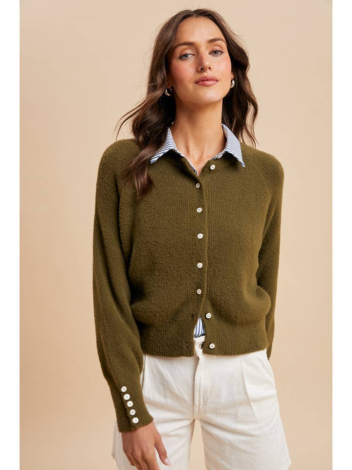 In Loom - Wholesale Cardigan - Dames - GEBREIDE VEST MET VAGE RIBBELSTRUCTUUR10