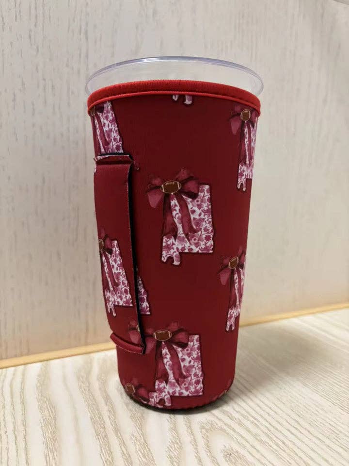 LA Koozie Company - Wholesale Drink Huggers & Koozies - Crimson AL STATE (TALL)2