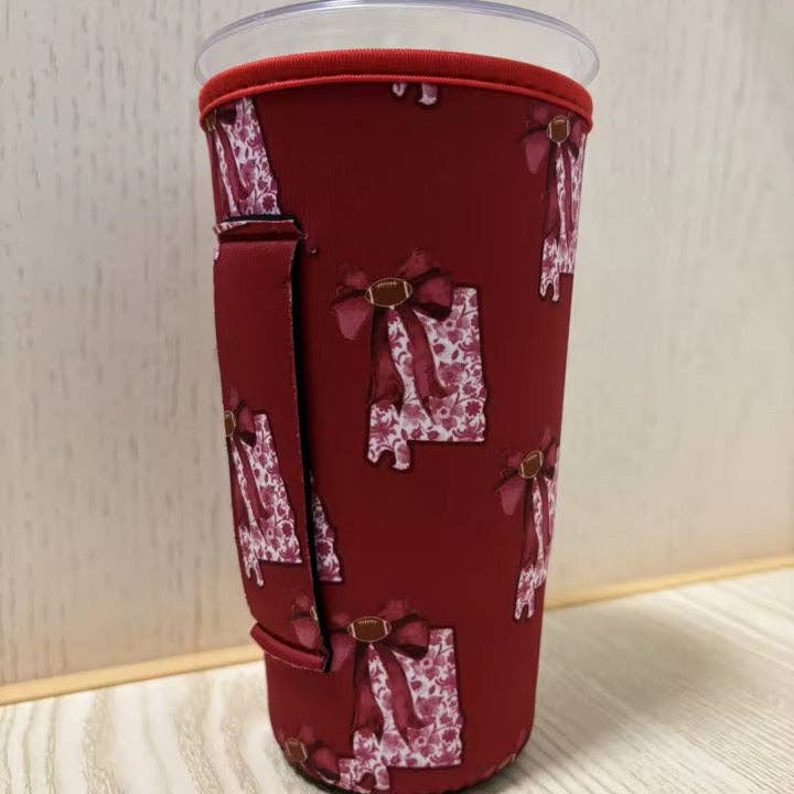 LA Koozie Company - Wholesale Drink Huggers & Koozies - Crimson AL STATE (TALL)2