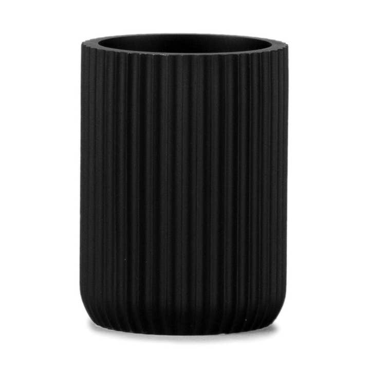 Porte-brosse à dents noir avec rayures pour la vente par Andrea House