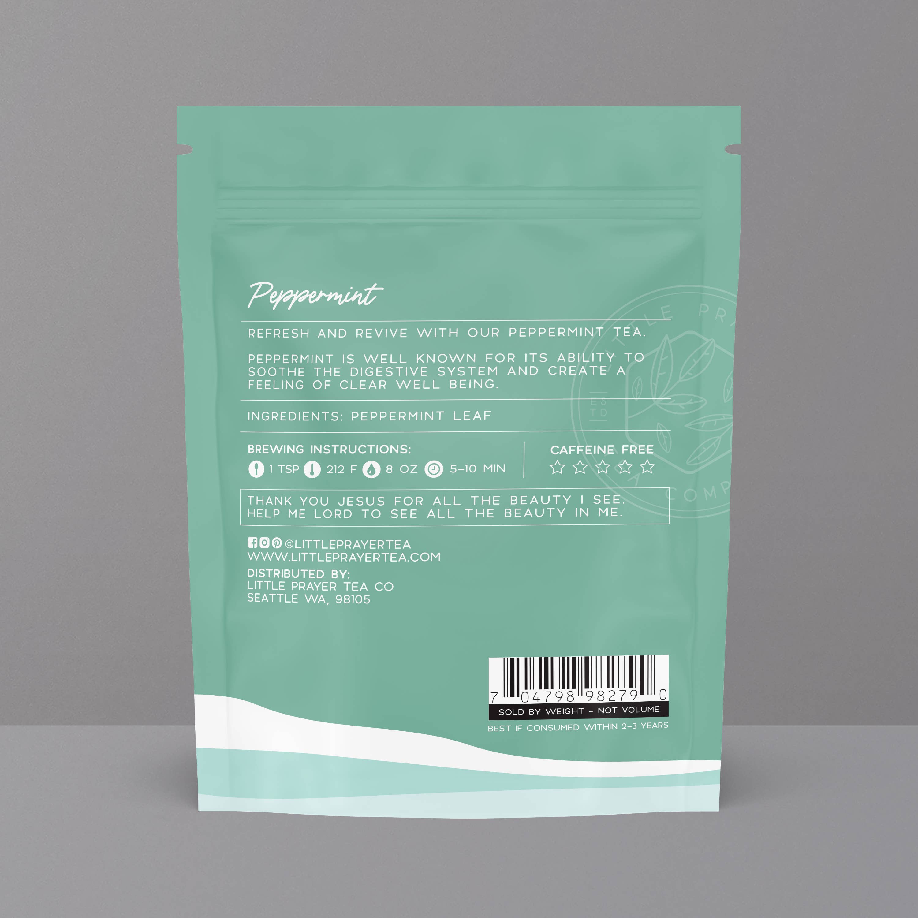 Little Prayer Tea Company - Wholesale Loose Tea - Bible Verse Peppermint Herbal Tea "Faith Can Move Mountains"2