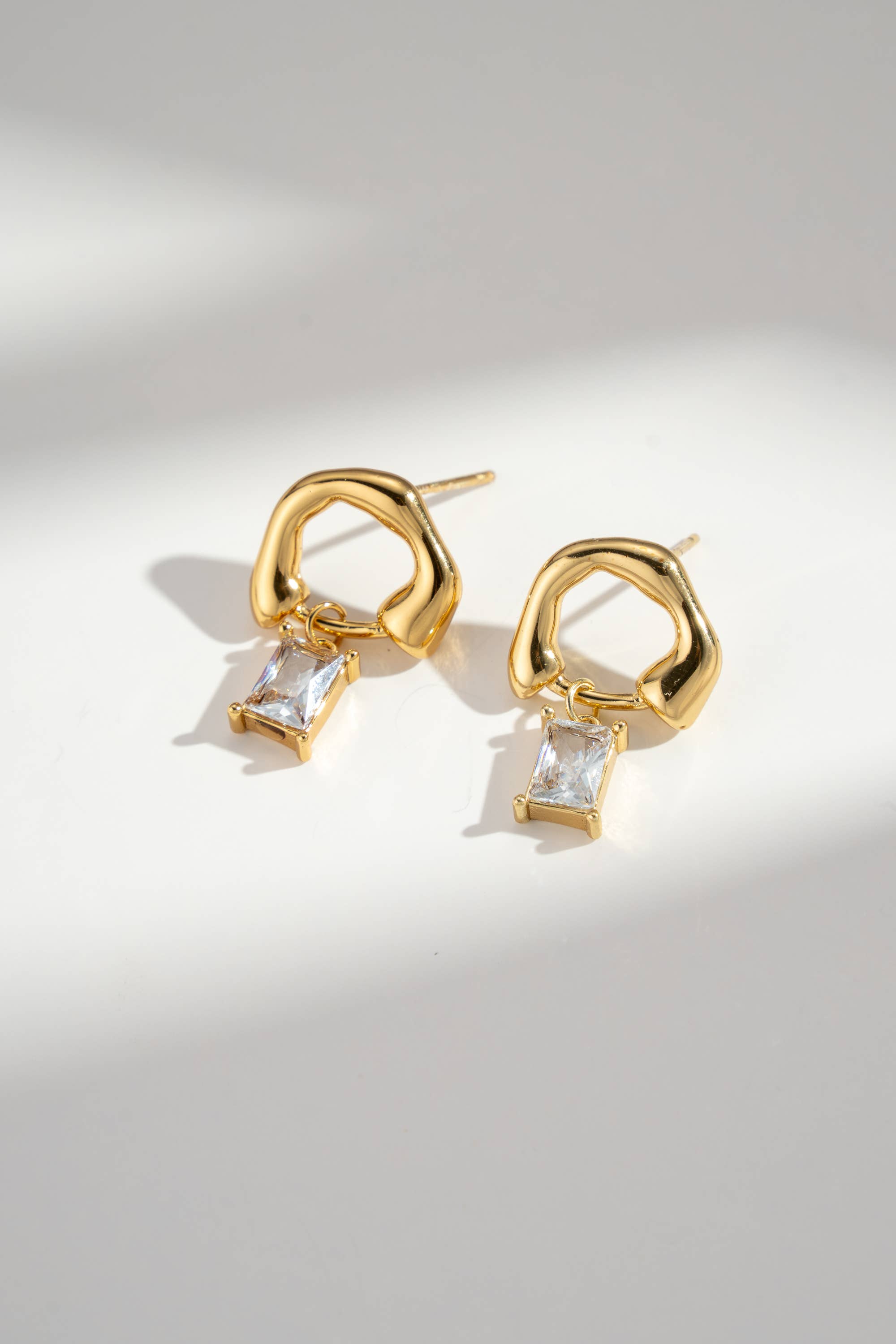 COSMOS - Venta al por mayor Pendientes colgantes - Aros de acero inoxidable cristal claro noche elegante1