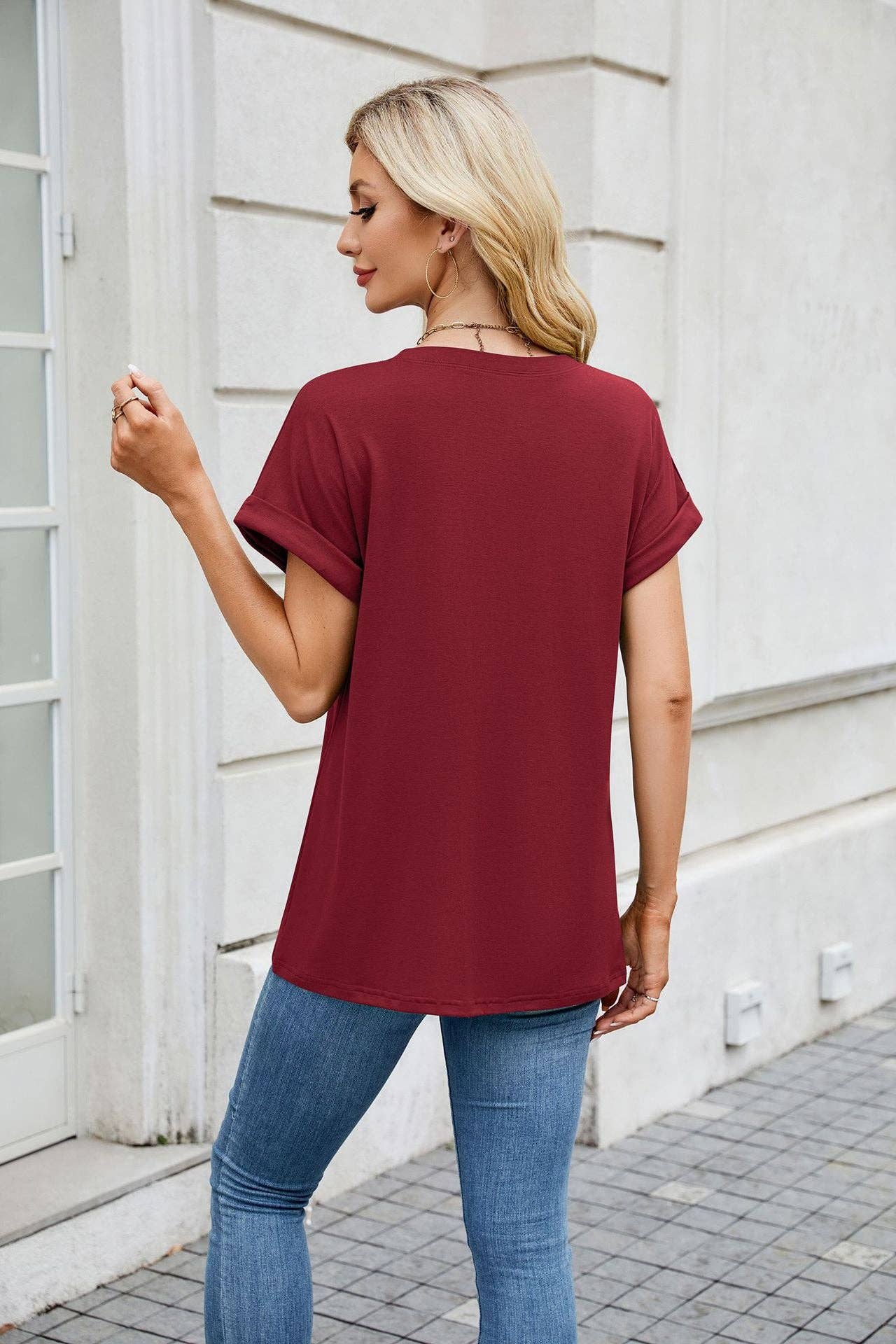 Lovesoft - Wholesale T-Shirt - Women's - Round Neck Loose Short Sleeve T-Shirt Top11