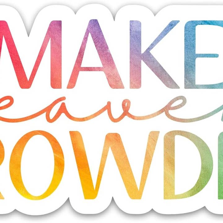 Make Heaven Crowded Colorful Sticker for wholesale by Lyrical River Designs
