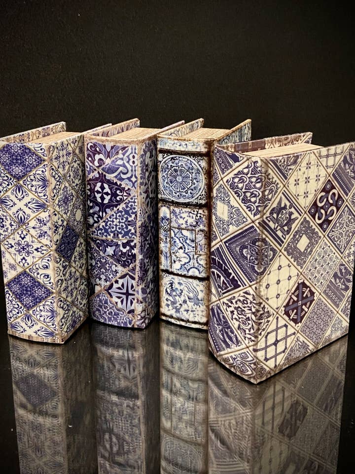 S/4 Mini Book Boxes 5.5x3.7x1.8" for wholesale by The Light Garden Collection