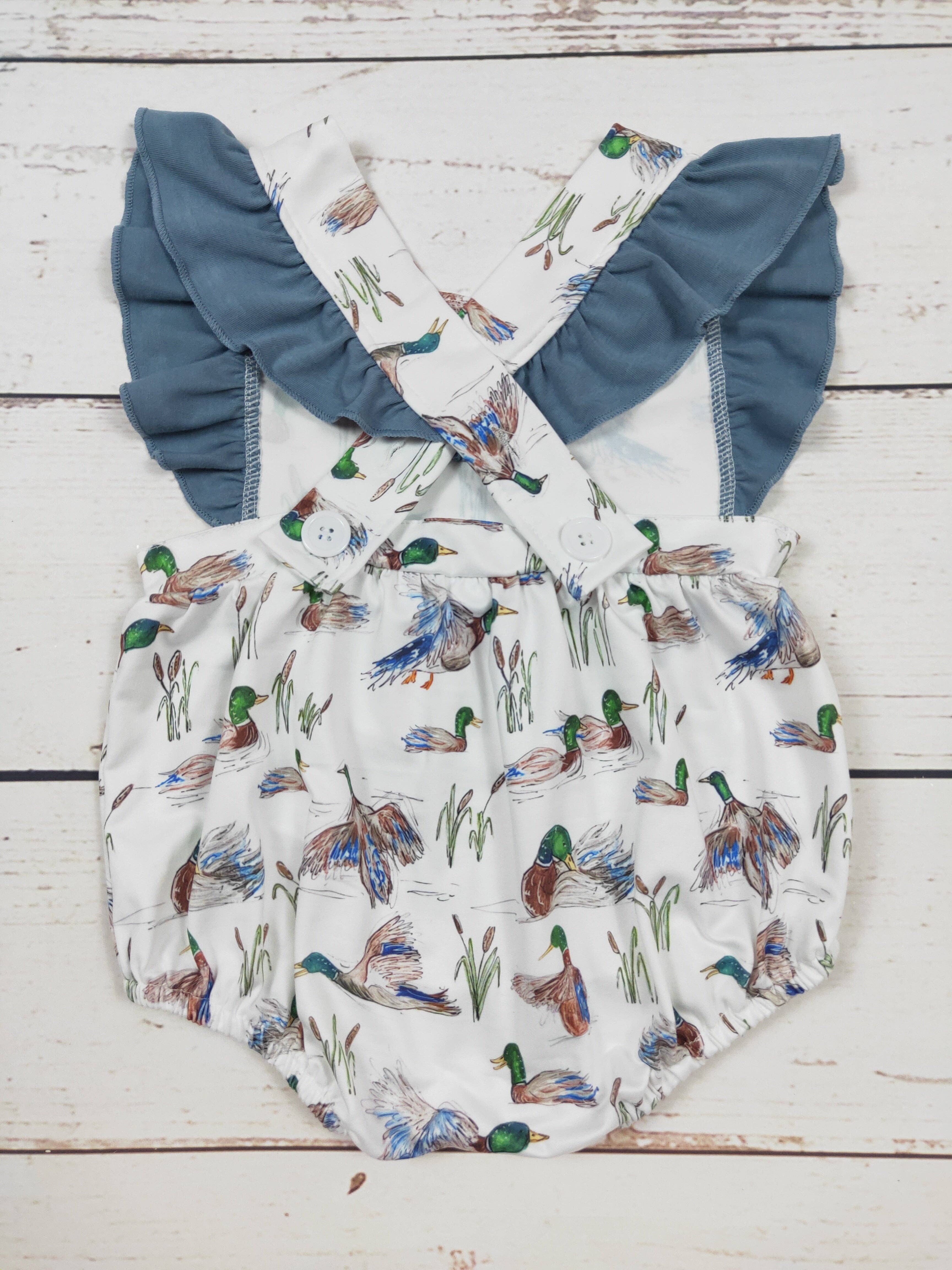 sassy kids palace - Wholesale Bodysuit (Non-Footed) - Baby - Duck Printed Baby Girls Romper1