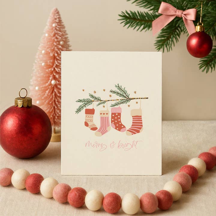 OLF - Wholesale Christmas Card - Retro Stockings Card3