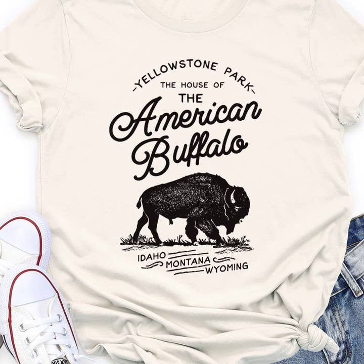 T-shirt graphique Yellowstone Bison Western pour la vente par McCarty Branch Company