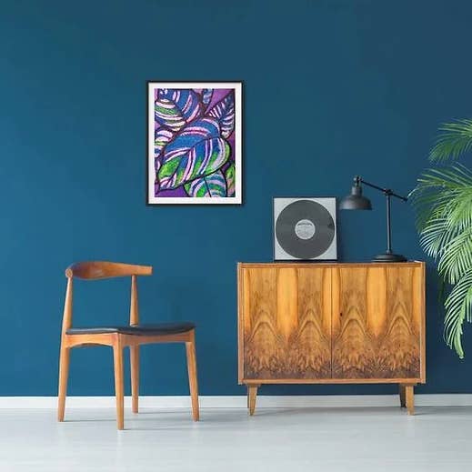Plant Based Paintings - Wholesale Art Print - Purple Calathea - Giclee Art Print3