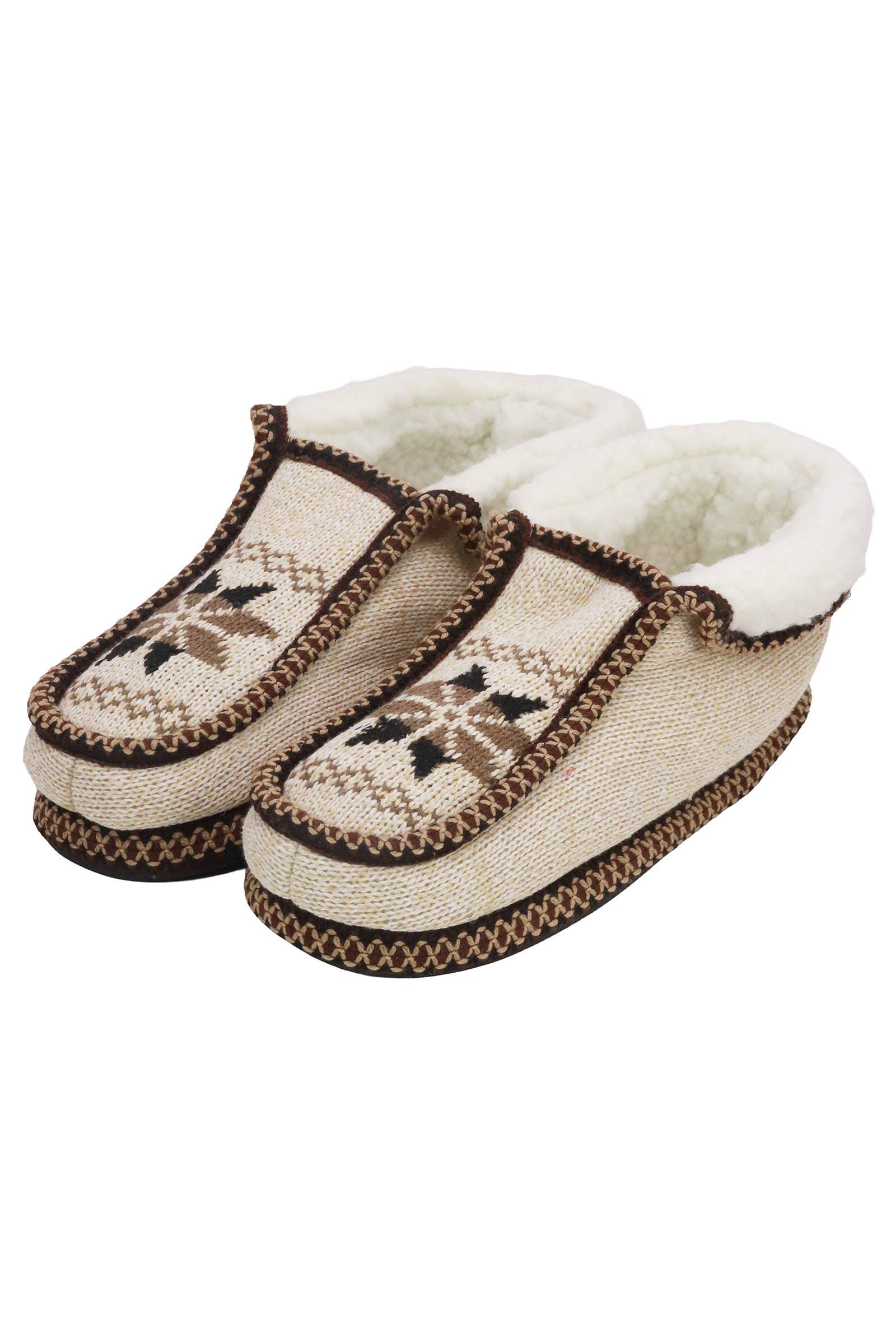 ASSORTITI Pantofole Mocassino Foderate in Pile con Fiocchi di Neve Intessuti in vendita all'ingrosso su Faire1