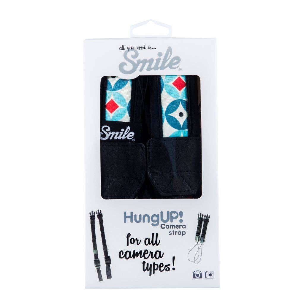 Smile - Wholesale Camera Strap - HANG UP! Strap for all types of Camera, SLR, DSLR, Mirrorless BLUE MOD1