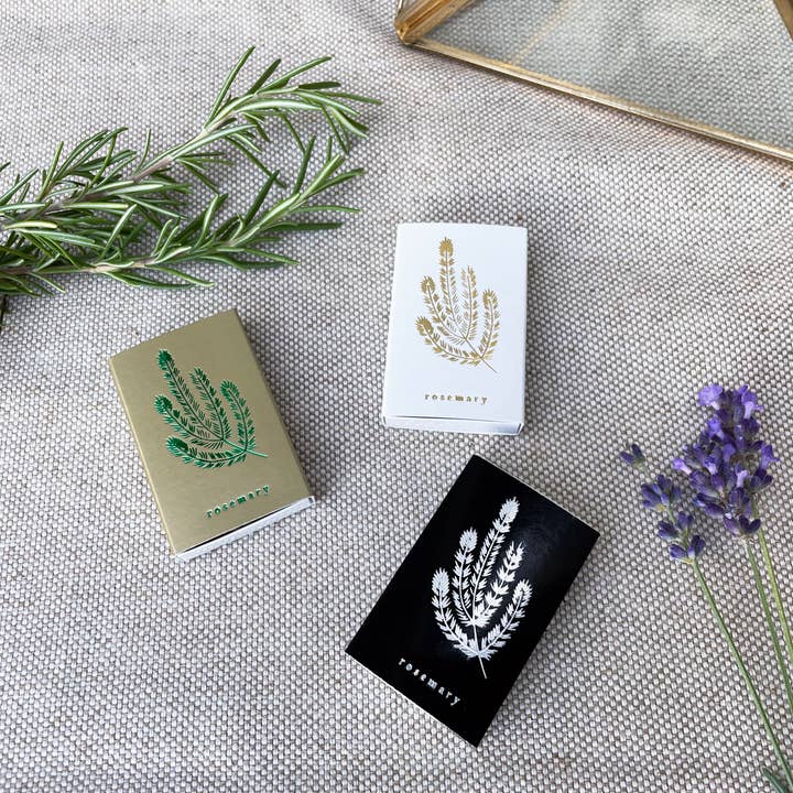 Studio Portmanteau - Wholesale Matches - Rosemary Matchbox | Herbal Candle Gift | Plant Kitchen Decor6