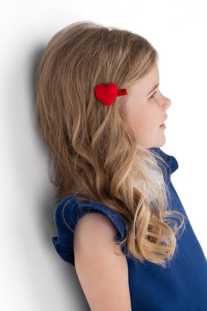 Bows Arts - Wholesale Hair Clip - Kids - Felt Heart  Clip Set1