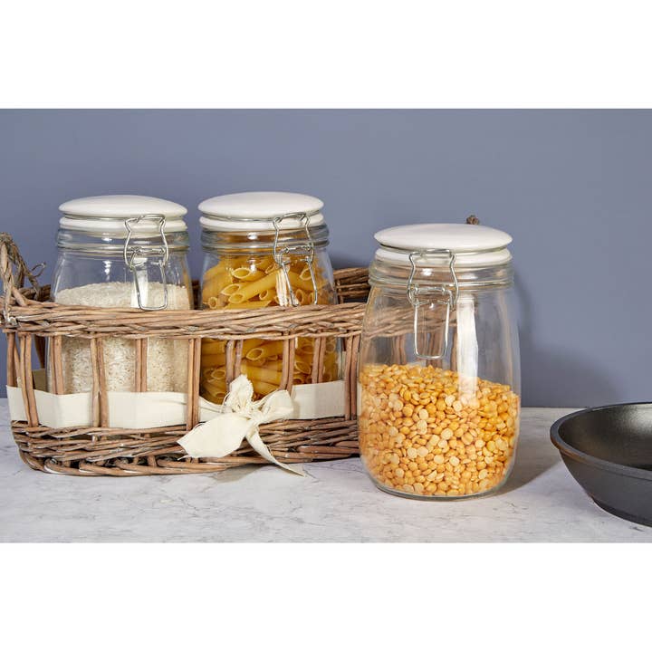 Interiors by Premier – wholesale Jar – Country Cottage Glass Storage Jars - Set of 33