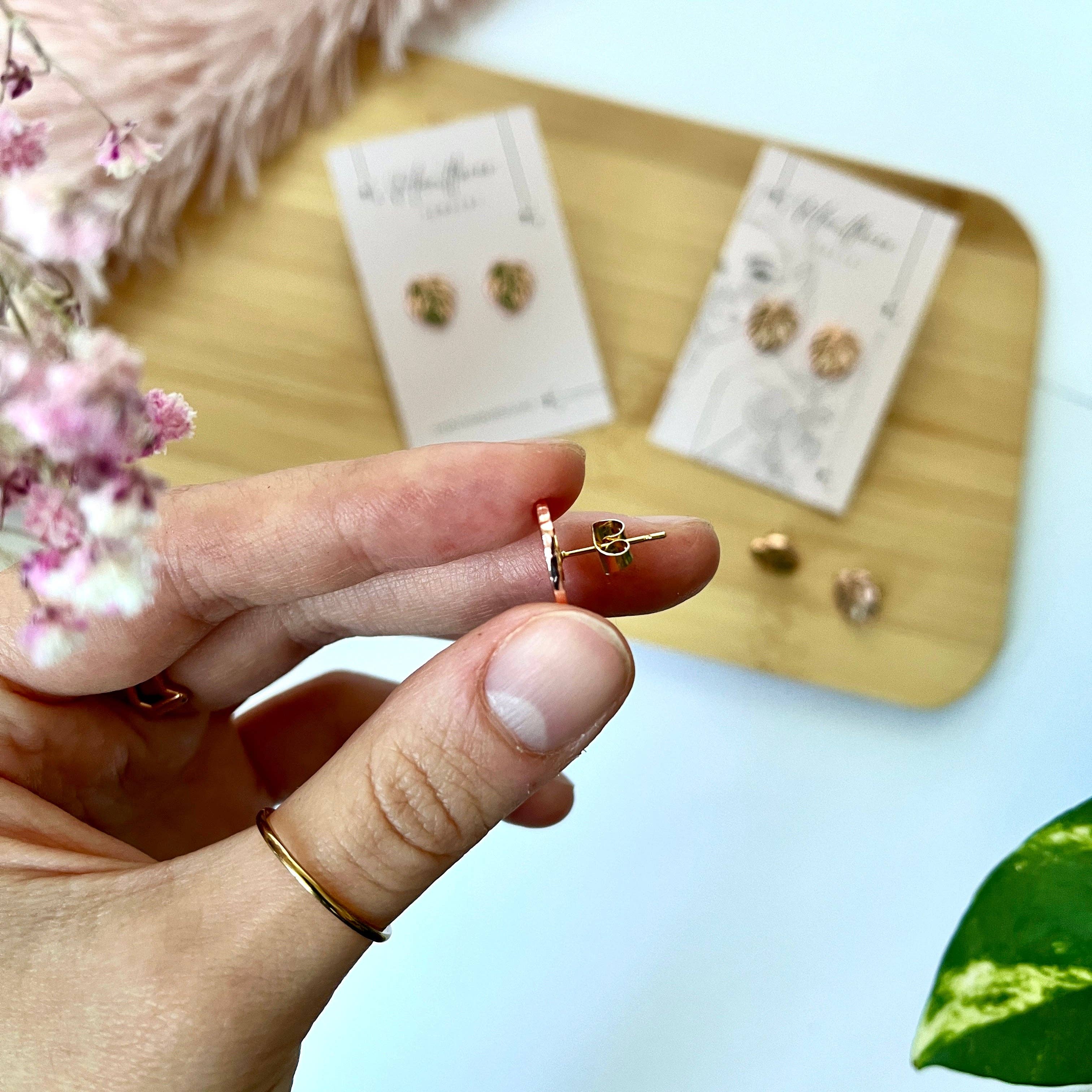 plantyintroverts - Wholesale Stud/Post Earrings - Monstera variegata leaf hard enamel earrings4