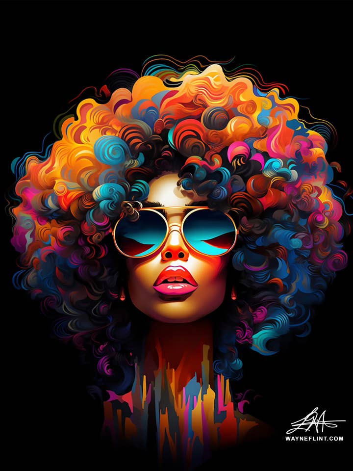 AfroShade Lady para venta al por mayor de Wayne Flint Digital Portraits