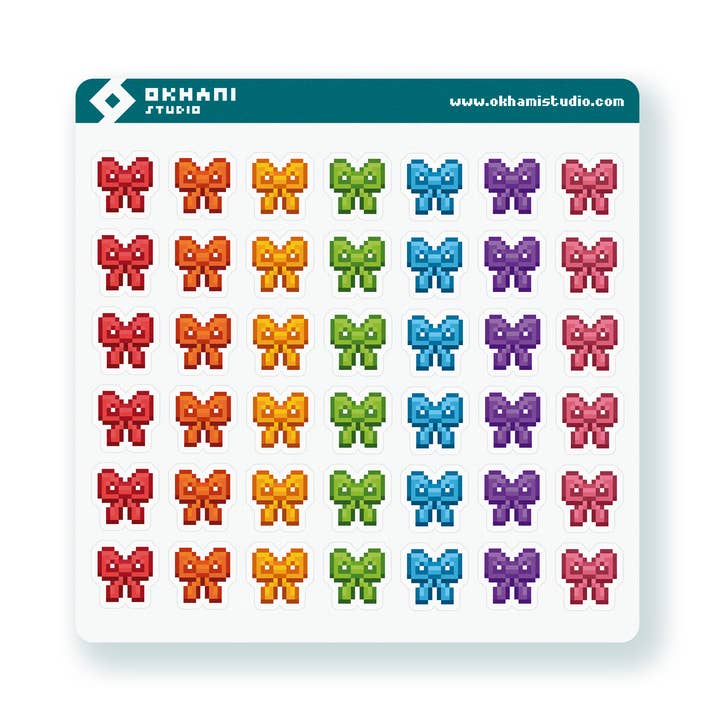 Folha de autocolantes Laços por atacado de Okhami Studio