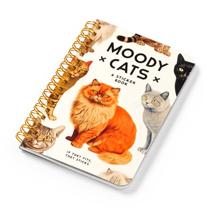 Chronicle Books - Wholesale Sticker - Brass Monkey Moody Cats Sticker Book1