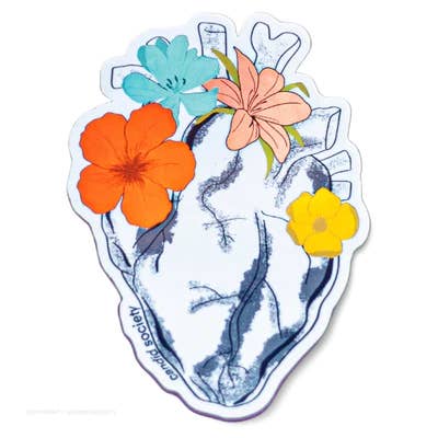 Flourished Heart - Premium Holographic Sticker for wholesale by Candid Society