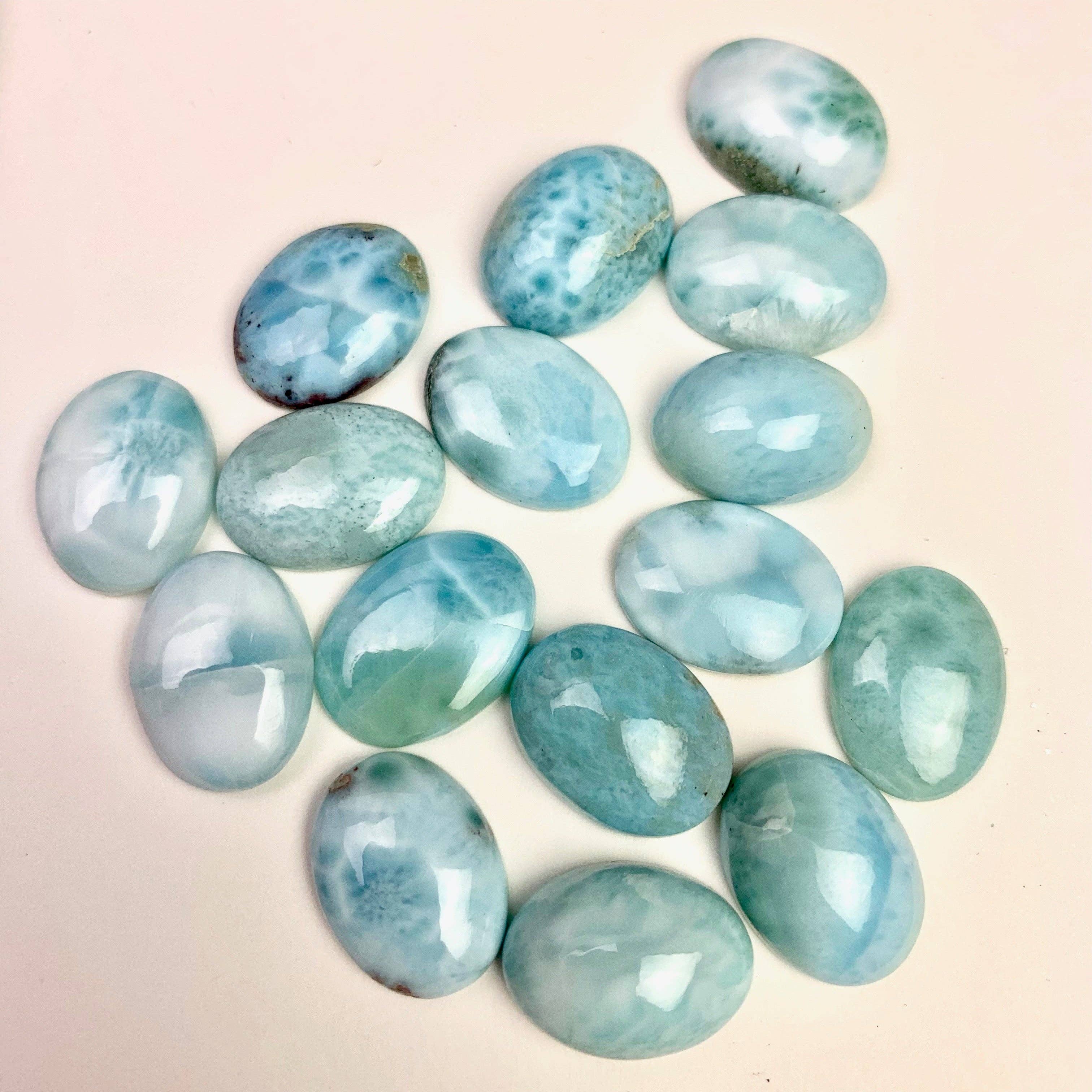 Pelham Grayson Rose - Wholesale Spirituele steen/kristal - Larimar cabochons van 15 mm4