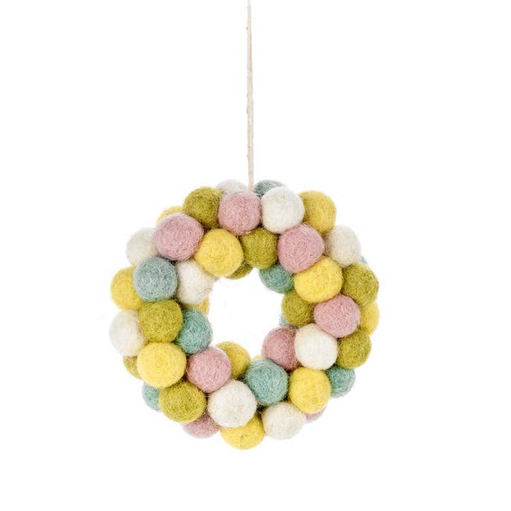 Felt So Good - Wholesale Wreath - Handmade Felt Easter Mini Bubble Wreath Hanging Decoration