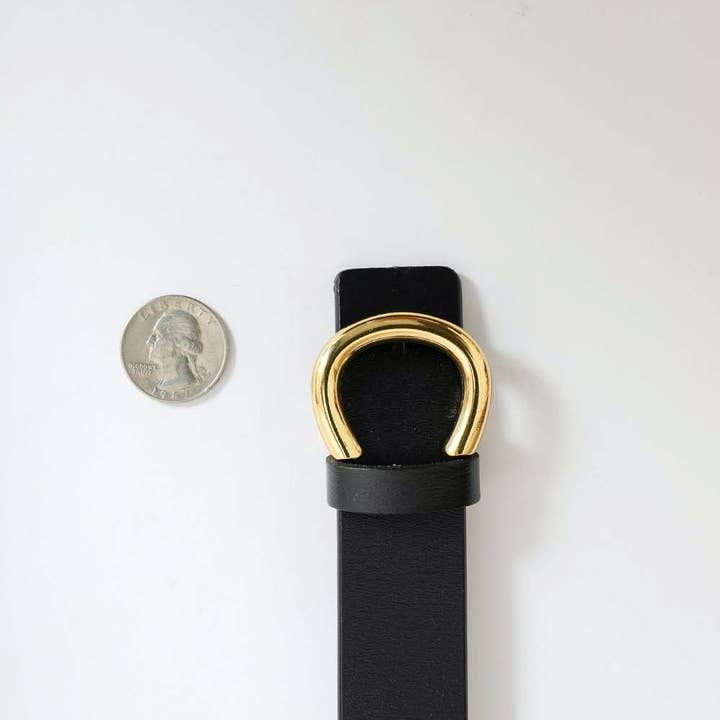 Leto Accessories - Wholesale Belt - Women's - Minimalist Gold Horseshoe Belt - Top Seller