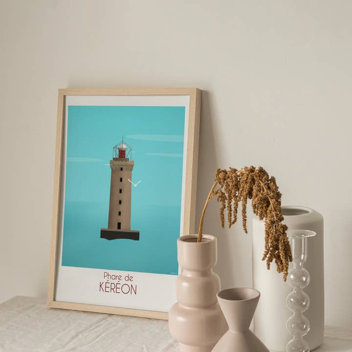 Affiche Phare de Kéréon pour la vente par Wakatp