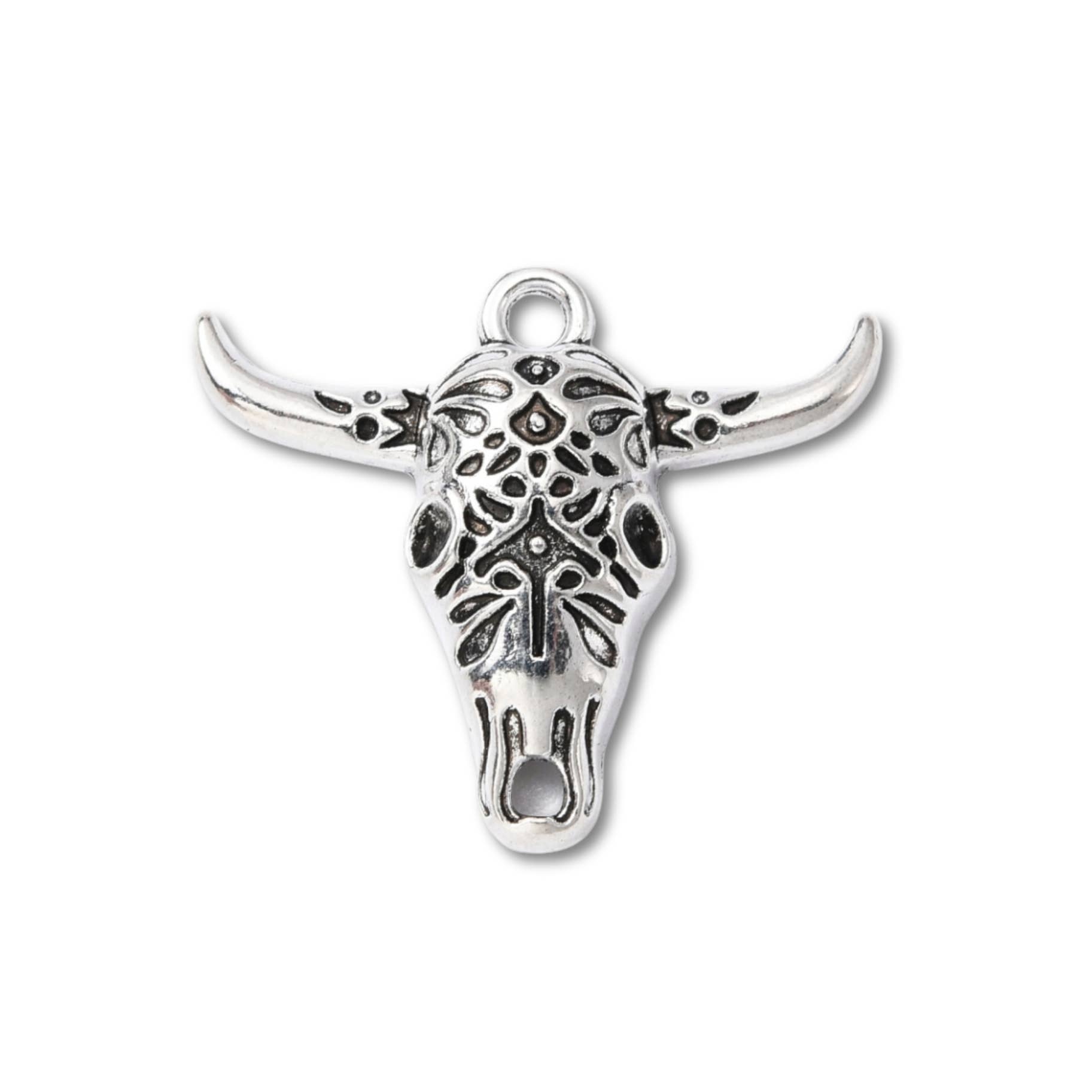 Love, Paige Designs - Wholesale Individual Charm/Pendant - Bullhead Silver Charm