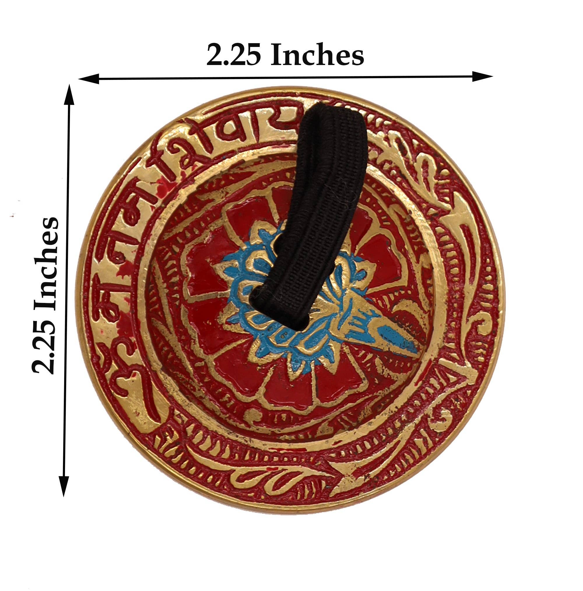 Lungta Imports - Vente Instruments de musique - 2 paires de cymbales à doigts Om Namah Shivaya en laiton Zills pour cloche8