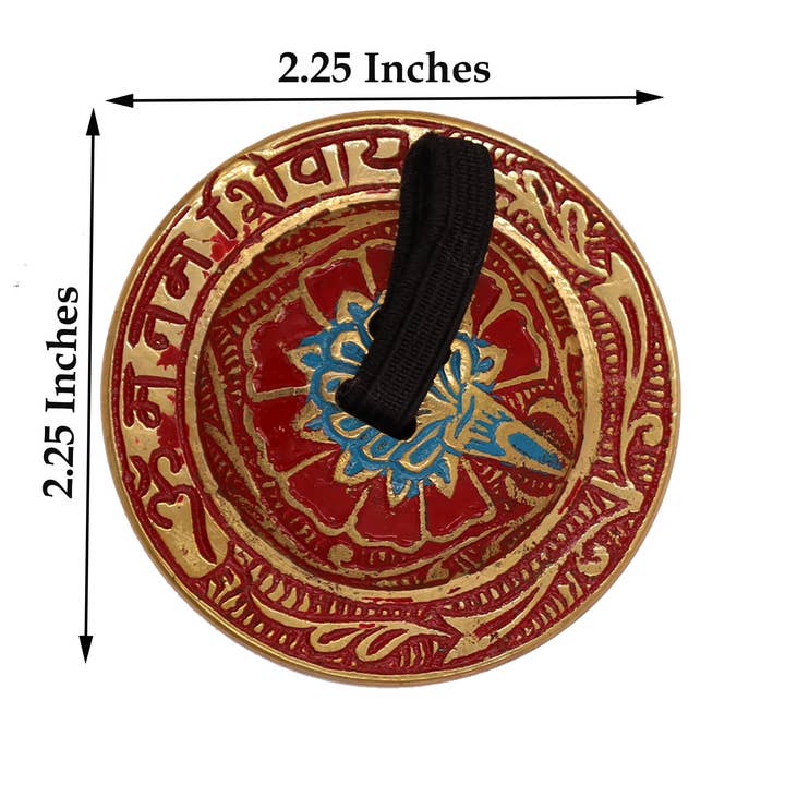 Lungta Imports - Vente Instruments de musique - 2 paires de cymbales à doigts Om Namah Shivaya en laiton Zills pour cloche8