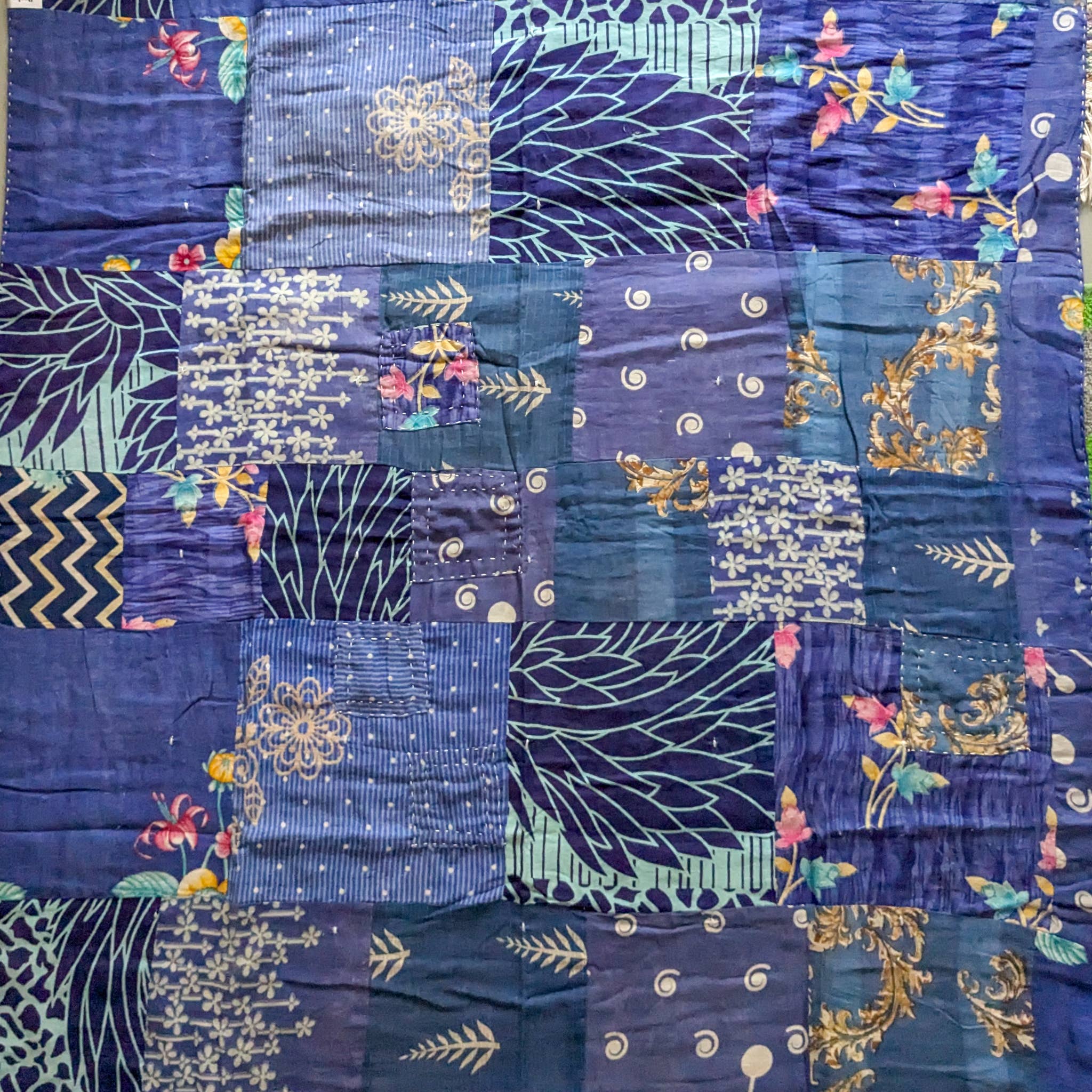 Shakti.ism - Wholesale Quilt - Reversible sari patchwork throw quilt, picnic blanket8