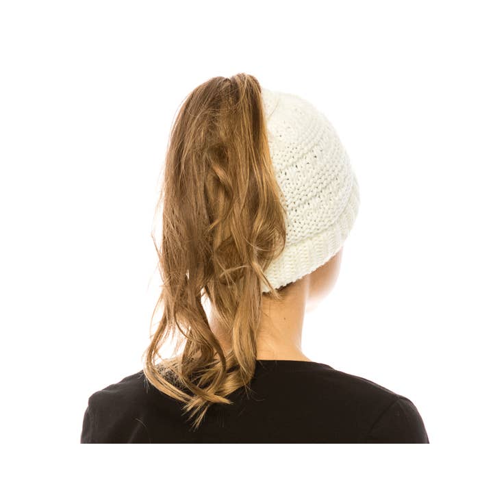 DNMC - Wholesale Beanie - Women's - Messy Bun Ponytail Beanie - 5 Colors!2