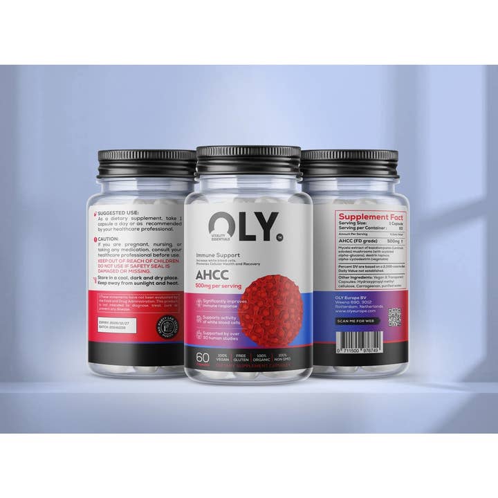 OLY Europe - Wholesale Oral Supplement/Vitamin - Oly - AHCC - 500mg - 60 vcaps1