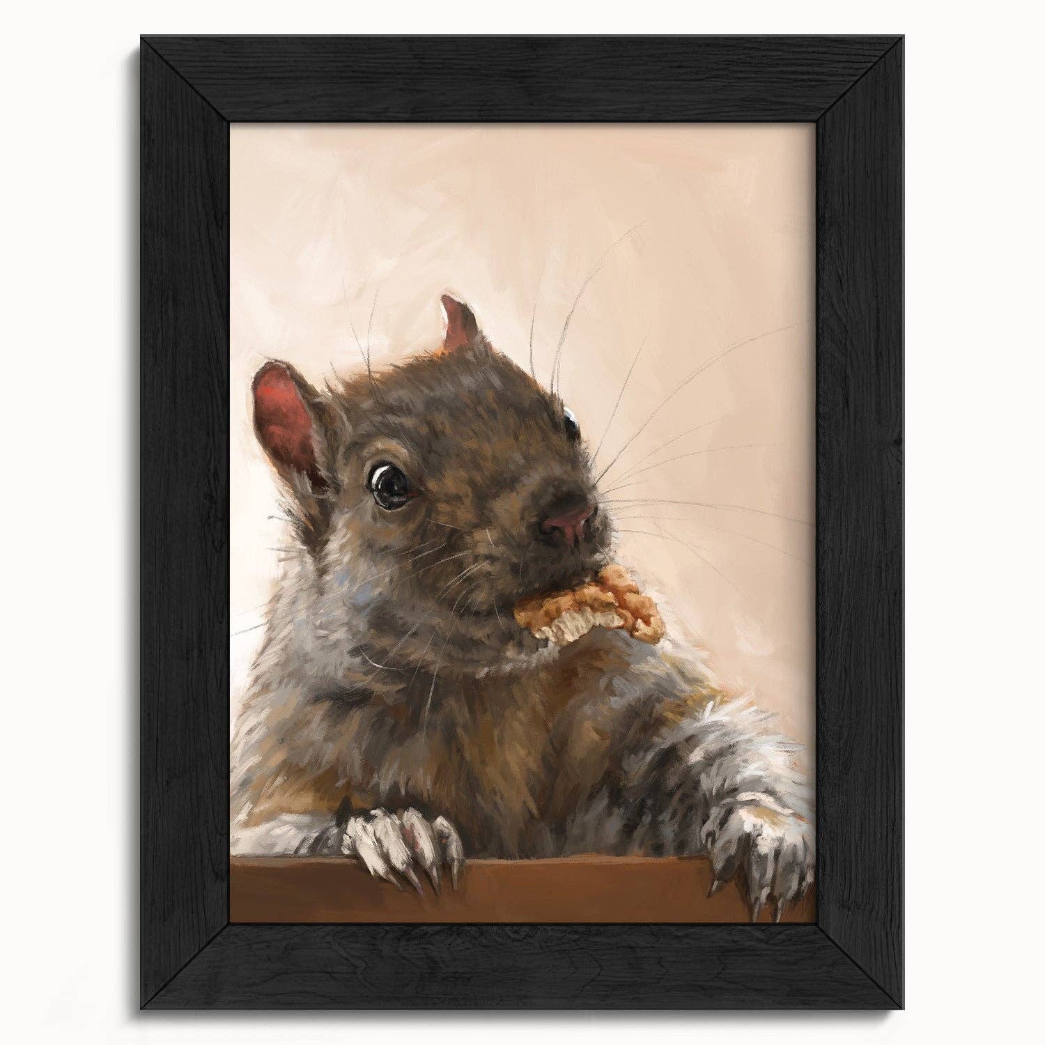 The Ugly Cat Studio - Wholesale Art Print - Grey Squirrel with a Walnut Fine Art Print6
