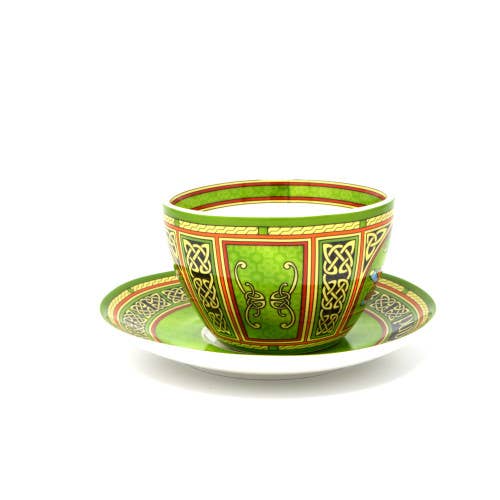 Dublin Gift Company - Wholesale Coffee/Tea Cup - Royal Celtic Peacock Cup & Saucer3