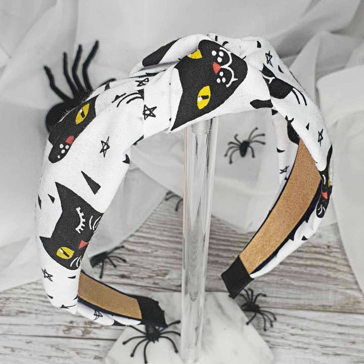 Halloween-Stirnband mit schwarzer Katze für den Großhandel von My Luxe Occasion