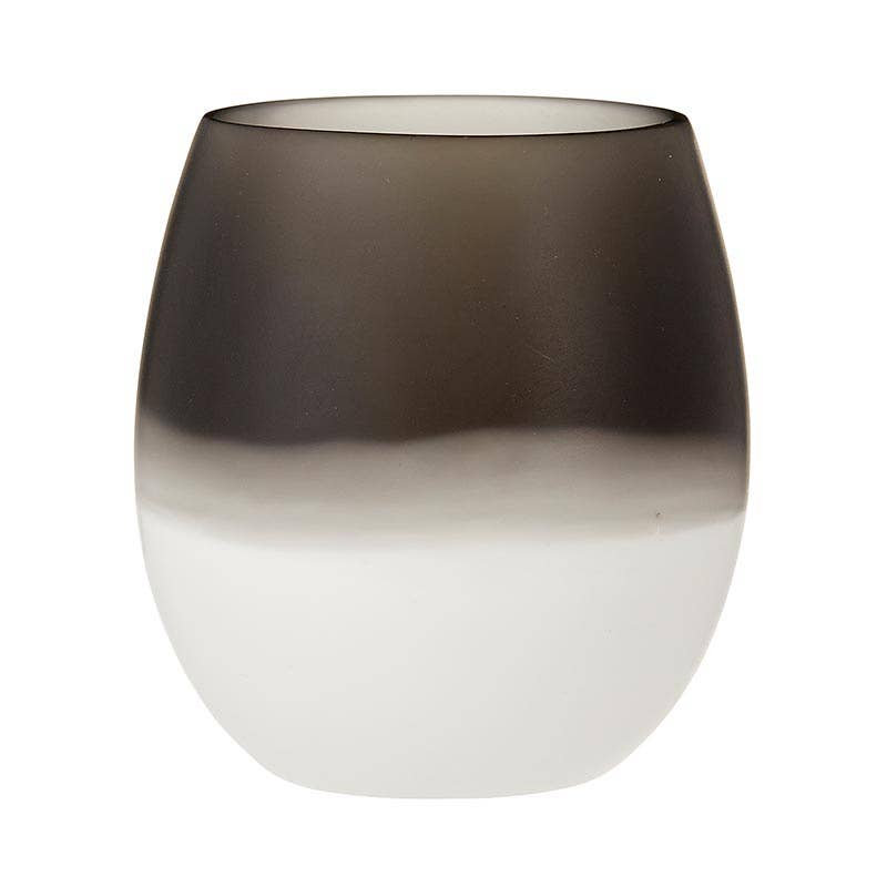 Angle - Wholesale Wine Glass - Resin Stemless Wine Glass - Charcoal & White0