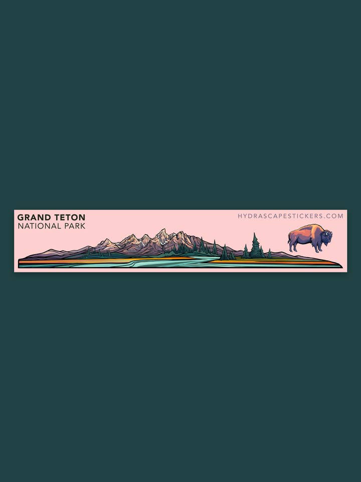 Adesivo Miniscape do Parque Nacional Grand Teton por atacado de Hydrascape Stickers