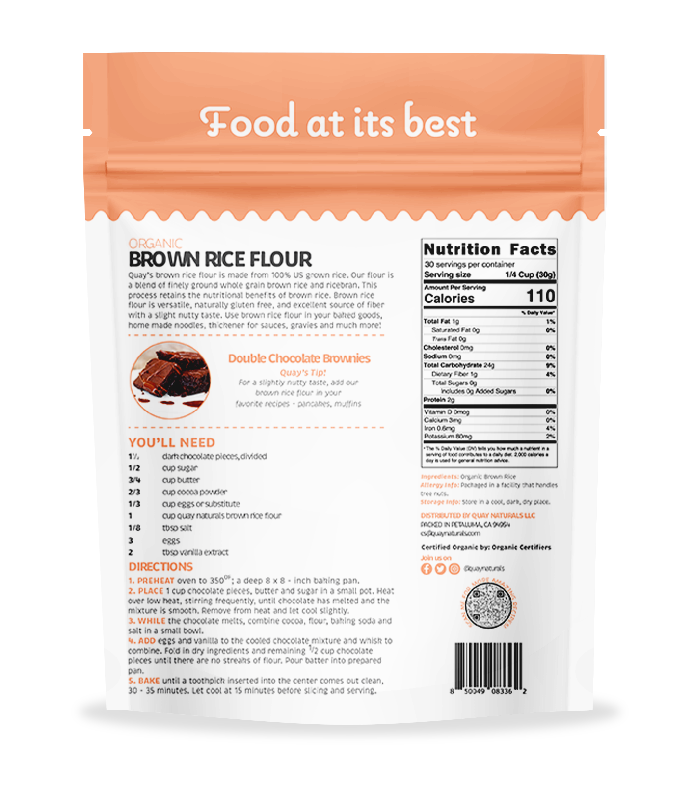 Quay Naturals - Venta al por mayor Harina sin gluten - Harina de arroz integral orgánica1