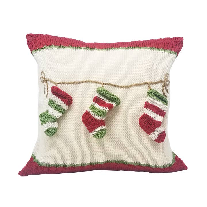 Melange Collection - Wholesale Decoratief kussen - Kerstsok Kussen, 10", Feestdecoraties0