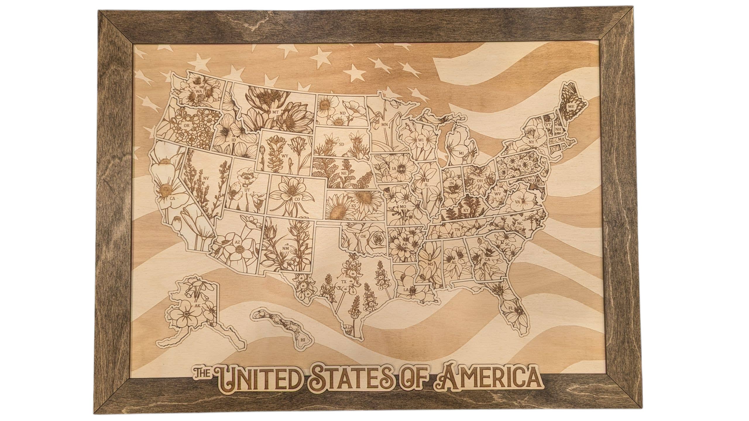 Black River Arts - Wholesale Map - USA States Travel Map