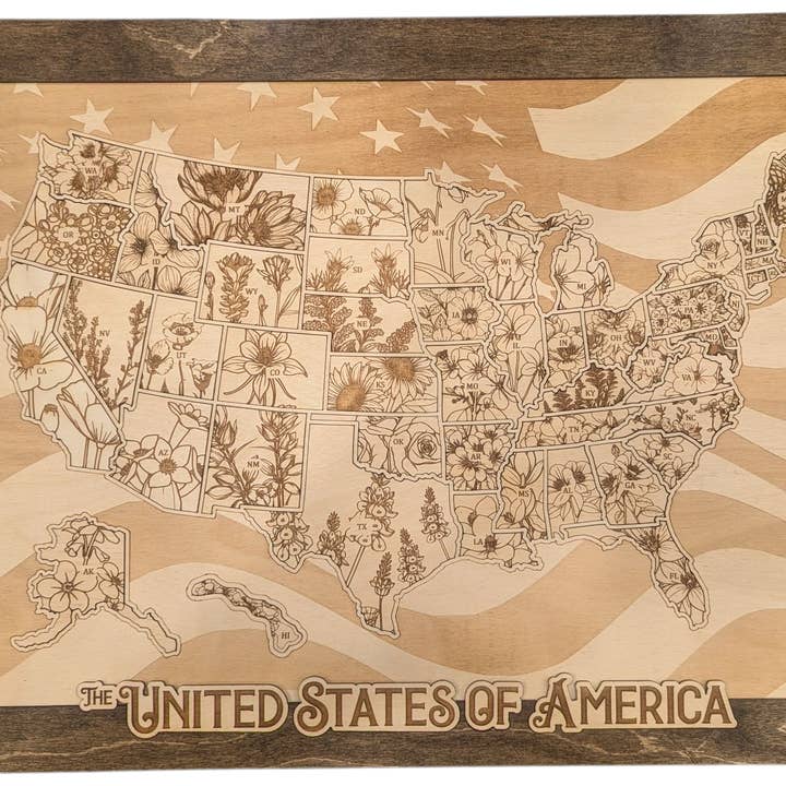 Black River Arts - Wholesale Map - USA States Travel Map0