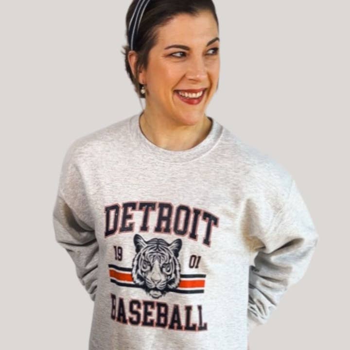 Vintage Detroit Baseball Sweatshirt for wholesale by Weigl Designs