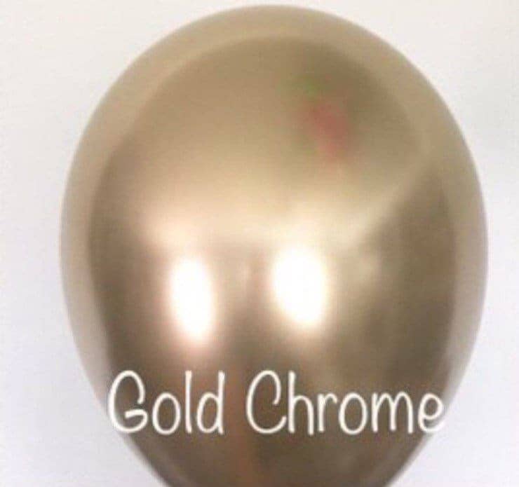 Hullaballoons - Venta al por mayor Globo - Bolsa de 100 Globos de Látex Qualatex Chrome Oro