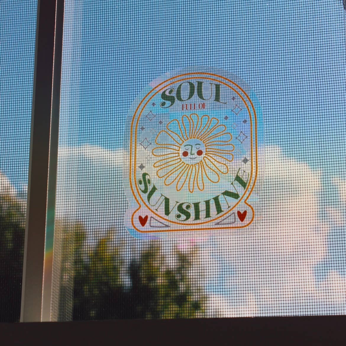 divine variety - Wholesale Suncatcher - soul full of sunshine suncatcher sticker2